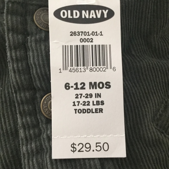 Old Navy 6-12 months Corduroy Jacket. NWT. - Picture 4 of 4